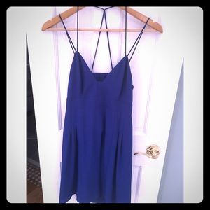 express skater dress with strappy open back